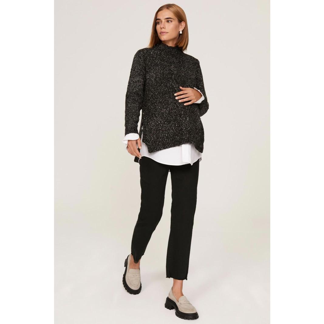 Dl1961 Black Deninm Patti Maternity Pants Size 27 With Hole